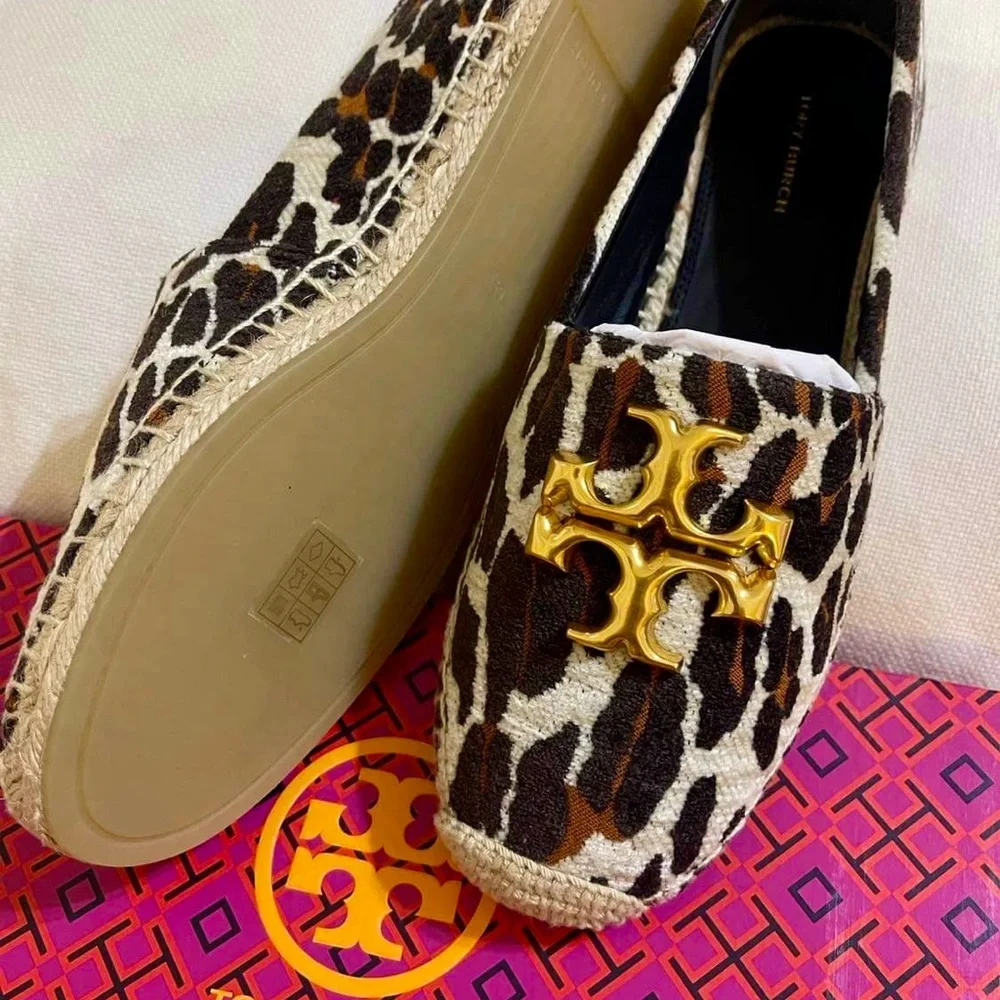 New w/tag Tory Burch Eleanor Espadrille Jacquard Velvet  Size 8.5 - Picture 3 of 6